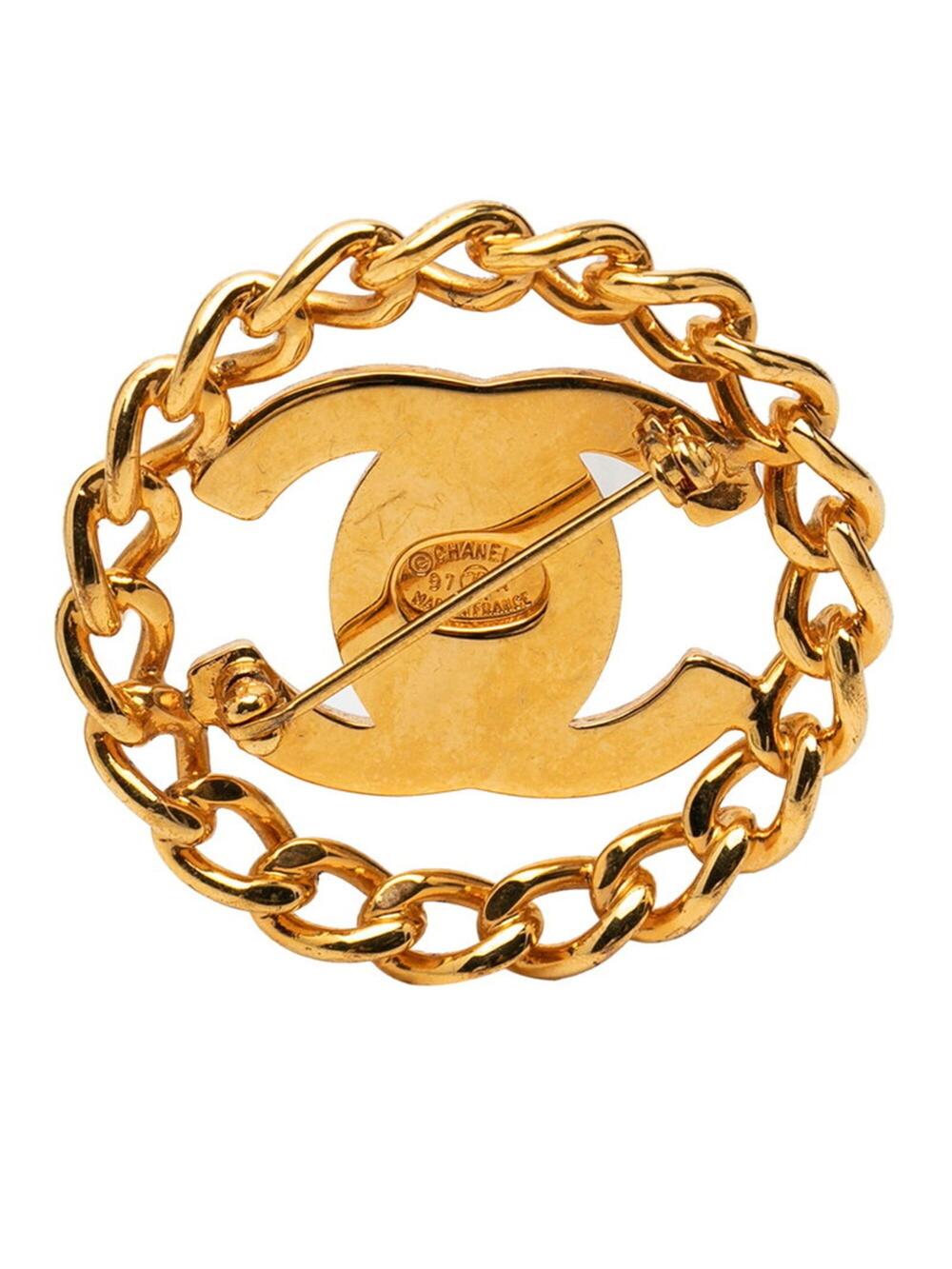 Chanel Cc Logo Turnlock Brooch Metal #276026C11B - Picture 2 of 3